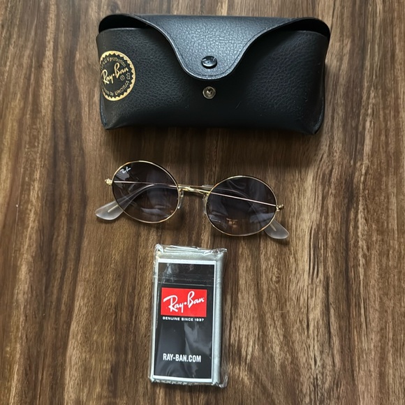 Ray-Ban RB3592 JA-JO 001/I9 50M Gold/Blue Gradient Sunglasses Round Lens - Picture 1 of 7